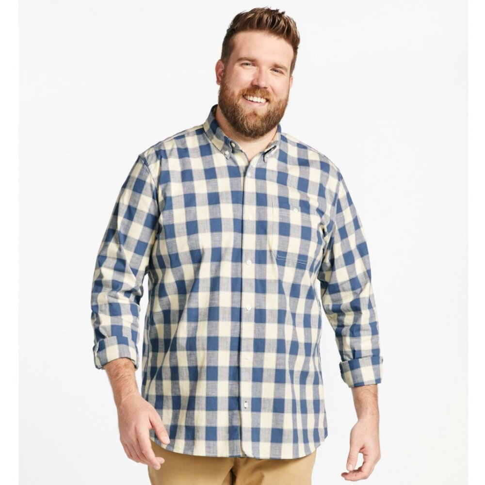 NWOT Men's L.L. BEAN Comfort Stretch®‎ Chambray Shirt Traditional Fit | Size L